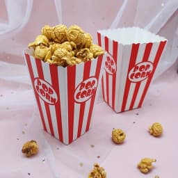 12/48pcs Striped Classic Red and White Striped Paper Popcorn Boxes Disposable Snack Containers for Movie Night Party