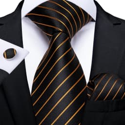 Fashion Classic Striped Plaid Mens Tie Set 8cm Wedding Party Necktie Handkerchief Cufflinks Accessories Gift for Men