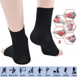 Legbeauty 1 Pair Sports Compression Ankle Braces For Plantar Fasciitis Ankle Sprains Men Women Soccer Running Protective Covers