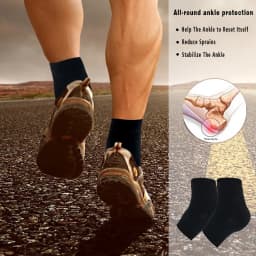 Legbeauty 1 Pair Sports Compression Ankle Braces For Plantar Fasciitis Ankle Sprains Men Women Soccer Running Protective Covers