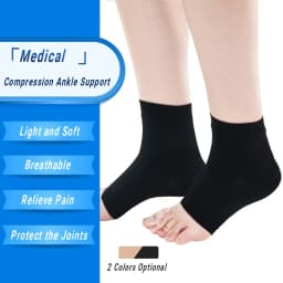 Legbeauty 1 Pair Sports Compression Ankle Braces For Plantar Fasciitis Ankle Sprains Men Women Soccer Running Protective Covers