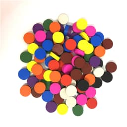 100 Pieces Diameter 15*5 MM Wooden Pawn Game Pieces Colorful Chess For Tokens Board Game/Educational Games Accessories