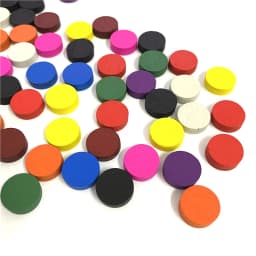 100 Pieces Diameter 15*5 MM Wooden Pawn Game Pieces Colorful Chess For Tokens Board Game/Educational Games Accessories