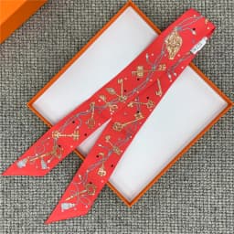 POBING Wheel Print 18m/m Twill Silk Scarves Women Luxury Brand Scarf Bag Ribbons Tie Head Scarf Small Long Skinny Scarf 86*5CM