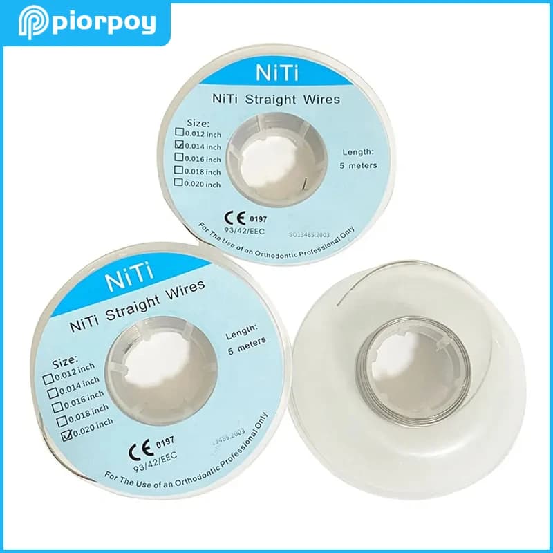 PIORPOY Dental Orthodontic Niti Straight Wire Ortodoncia Ortho Super Elastic ArchWire Round 5 M Dentistry Treatment Materials