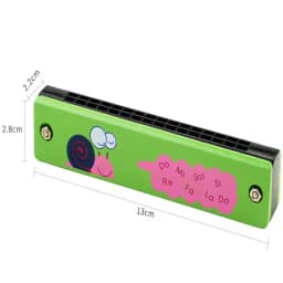 6PCS Wooden 16-Hole Harmonica Music Toy Children's Birthday Party Favors Wedding Guest Gifts Pinata Filling Gifts For The Kids