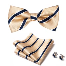 Great Quality Silver Office Butterfly Hanky Cufflink Set Bowtie For Men Geometric Hombre Formal Clothing