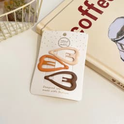 3/6 Pcs/Set New Girls Fashion Coffee Color Geometric Stars Ornament Pink Hair Clips Adult Sweet Hairpins Female Hair Accessories