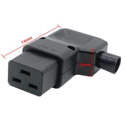 Black PDU UPS C19 C20 Wiring Connector Female Male Rewirable Industry Plug Online Assemble Electric Power Socket Converter 1pcs