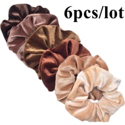 6pcs/lot Hair Scrunchies Accessories Elastic Band Holder Headwear Ties Tie Dye Color Leopard Velvet Neon Women Girls Scrunchy