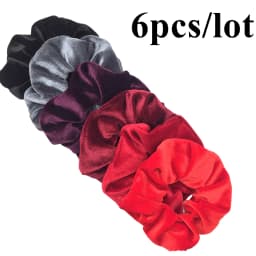 6pcs/lot Hair Scrunchies Accessories Elastic Band Holder Headwear Ties Tie Dye Color Leopard Velvet Neon Women Girls Scrunchy
