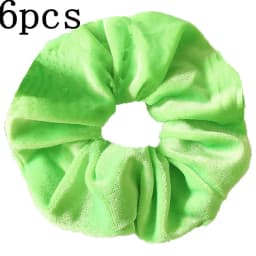 6pcs/lot Hair Scrunchies Accessories Elastic Band Holder Headwear Ties Tie Dye Color Leopard Velvet Neon Women Girls Scrunchy
