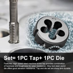 Screw Tap And Die Set HSS Metric Right Hand Machine Plug Tap Straight Flute 2pcs HSS Hand Tap Drill Bit M10 M12 M14 M15 M16