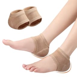 Gel Heel Protector Sleeve Silicone Heel Pads Heel Cups Plantar Fasciitis Support Feet Care Skin Repair Cushion Half-yard Socks