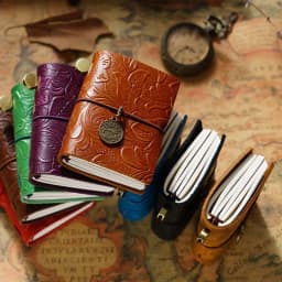 Handmade Vintage Traveler Booklet Mini Edition MINI Loose-leaf Notebook Top Layer Cowhide Pocket Diary Book Notebook