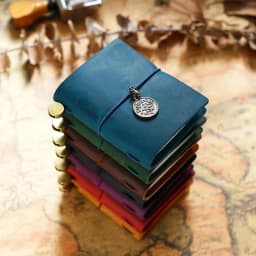 Handmade Vintage Traveler Booklet Mini Edition MINI Loose-leaf Notebook Top Layer Cowhide Pocket Diary Book Notebook