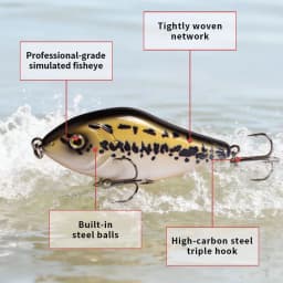 Hanlin Slow Sinking 10cm 45g Glider Jerkbait Wobblers for Big Game Fishing Pike Musky Fishing Lure Buster Artificial Bait Tackle