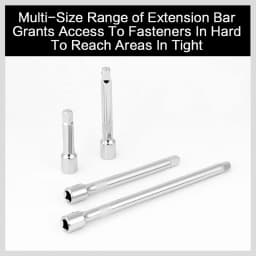 STONEGO 4Pcs/Set Chrome Vanadium Steel Socket Extension Bar Set Drive Socket Quarter Inch Extension Bar Set