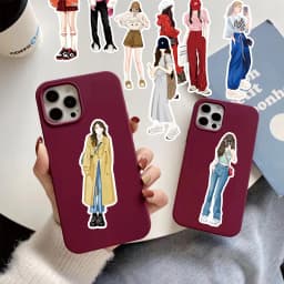 10/30/50Four Seasons Dress Girls Decorative Stickers Cute Fashion Characters Decals Laptop Phone Scrapbook Stationery Sticker