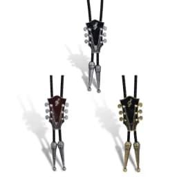 Western Bolo Tie Gaitar Bolo Tie Cowboy Leathers Necktie Moranse Bolo Tie Gaitar Music Necklace Sweater Chain Necklace