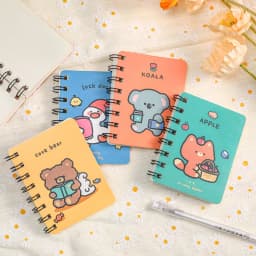 A7 Small Coil Book Travelers Notebook Kawaii Cartoon Students with Mini Blank Notebook Study Office Pocket Notepad