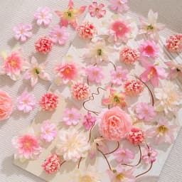 3-10cm Artificial Flower Head Mini Silk Artificial Rose Peony Daisy Flower Craft Supplies Wedding Party Wreath Home Decoration