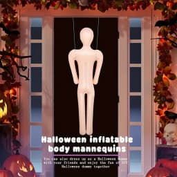 1 Set of 5Pcs Inflatable Human Model Full-Size Inflatable Dummy, Halloween DIY Decoration Role-Playing Props Fake Halloween Costume Display Yard Decoration
