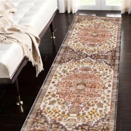VIKAMA Washable Hallway Runner Rug for Home Decor Vintage Long Kitchen Carpets with Non Slip Backing Rug for Living Room Bedroom
