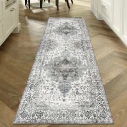 VIKAMA Washable Hallway Runner Rug for Home Decor Vintage Long Kitchen Carpets with Non Slip Backing Rug for Living Room Bedroom