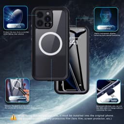Shellbox Professional Waterproof Phone Case 360° Shockproof and Dustproof IP68 (Compatible with iPhone 17 Pro/16/15/14/13)
