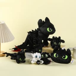 Genuine Classic Anime Small Pendants Plush Keychains Toothless Dolls Stuffed Animals Christmas Birthday Gifts For Kids