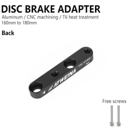ATWEINA 160 to 180mm Disc Brake Adapter CNC Aluminum Alloy Front/Rear Conversion Bracket with Screws for Road Bike