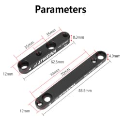 ATWEINA 160 to 180mm Disc Brake Adapter CNC Aluminum Alloy Front/Rear Conversion Bracket with Screws for Road Bike