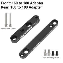 ATWEINA 160 to 180mm Disc Brake Adapter CNC Aluminum Alloy Front/Rear Conversion Bracket with Screws for Road Bike