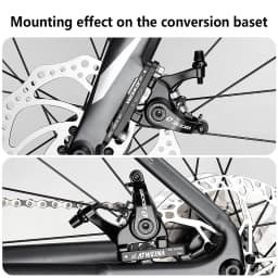 ATWEINA 160 to 180mm Disc Brake Adapter CNC Aluminum Alloy Front/Rear Conversion Bracket with Screws for Road Bike