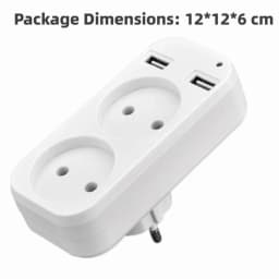 Multi Functional Socket Wall USB Plug Type C Adapter Double USB Socket For Phone Charge Double Port Extension Electrical Outlet