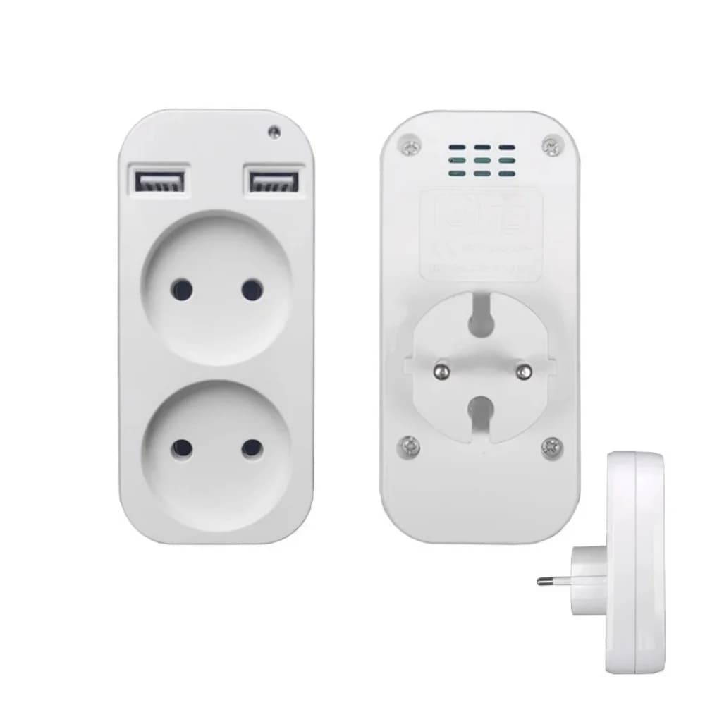 Multi Functional Socket Wall USB Plug Type C Adapter Double USB Socket For Phone Charge Double Port Extension Electrical Outlet