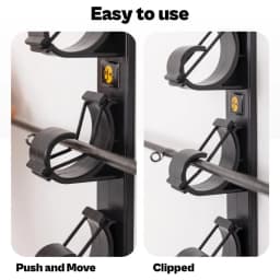 Wall/Ceiling Mount Fishing Rod Holder – Horizontal Storage Rack Holds 6 Rods, Garage Organization System