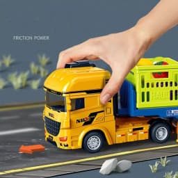 Simulation Alloy Die-Cast Freight Roadblock Fruit and Vegetable Transport Truck Baby Large Car Model Toy Children's Gift