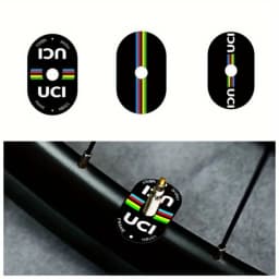 2PCS/sheet Dancehall Bicycle Wheel Blowhole Decoration Sticker, UCI Style Cycling Rally Personalized Decoration