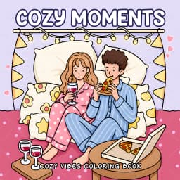 COZY BESTIES: Coloring Book for Adults And Teens Featuring Cute Cozy Daily Activities for Relaxation DIY Painting Drawing Gift