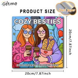COZY BESTIES: Coloring Book for Adults And Teens Featuring Cute Cozy Daily Activities for Relaxation DIY Painting Drawing Gift