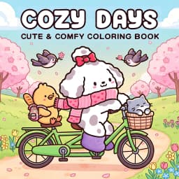 COZY BESTIES: Coloring Book for Adults And Teens Featuring Cute Cozy Daily Activities for Relaxation DIY Painting Drawing Gift