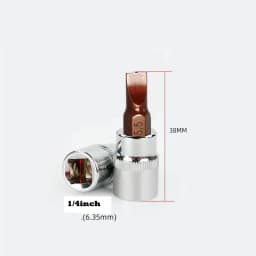 3pcs Flathead screwdriver 1/4-inch Drive Bit Socket FD4 FD5.5 FD7 Bit Socket Standard Metric S2 Steel Bits