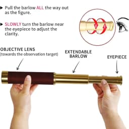 Vintage Pirate-Style 25x30 Monocular Telescope: Collapsible Brass Pocket Mini Spyglass with Zoom for Travel, Hunting & Game Watc