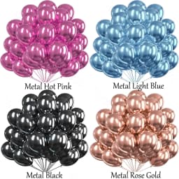 5/10/12inch Metallic Pink Blue Balloons Chrome Hot Pink Rose Gold Balloon Baby Shower Boy Girl Birthday Wedding Party Decoration