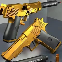 AMechanical Automatic Desert Eagle Toy Gun Shell Ejection Airsoft Pistol Continuous Firing Soft Bullet Toy For Children Shooting