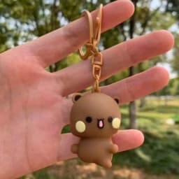 'Cartoon Panda Bubu Dudu Magnetic Keychain Cute Backpack Pendant with Toy Figures Couple Accessories Ideal Fantasy Themed Gift