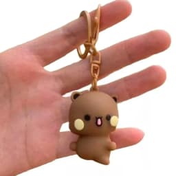 'Cartoon Panda Bubu Dudu Magnetic Keychain Cute Backpack Pendant with Toy Figures Couple Accessories Ideal Fantasy Themed Gift