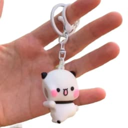 'Cartoon Panda Bubu Dudu Magnetic Keychain Cute Backpack Pendant with Toy Figures Couple Accessories Ideal Fantasy Themed Gift